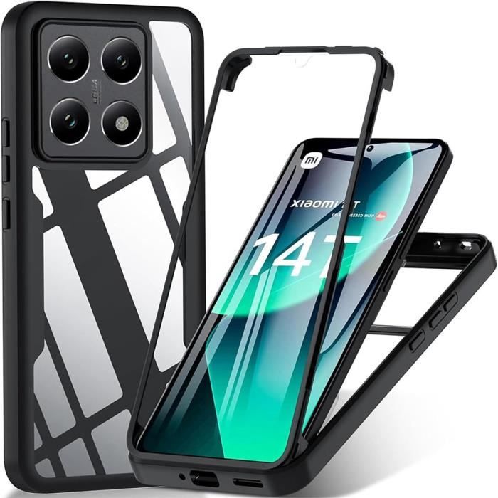 Чехол для Xiaomi 14T - Черный Жесткий Защита от Царапин 360 Градусов Полная Прочная