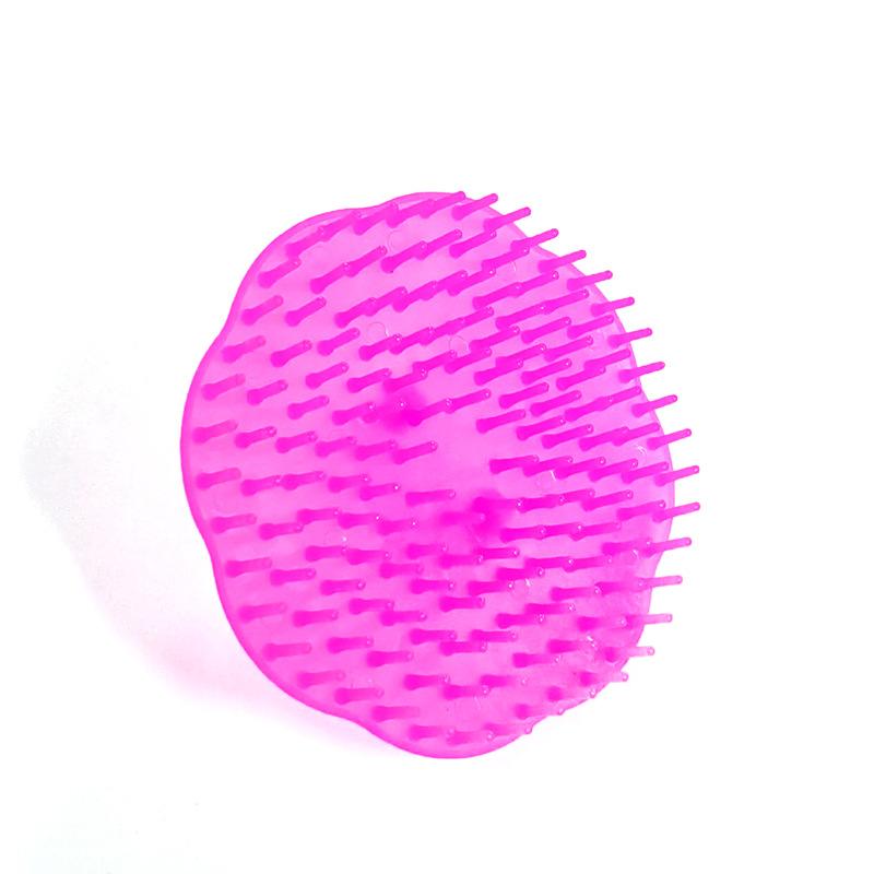 Щетка для мытья шампуня в форме сливы Мягкая резиновая щетка для волос Массажная головка щетки для ванны Пластиковая щетка для мытья шампуня