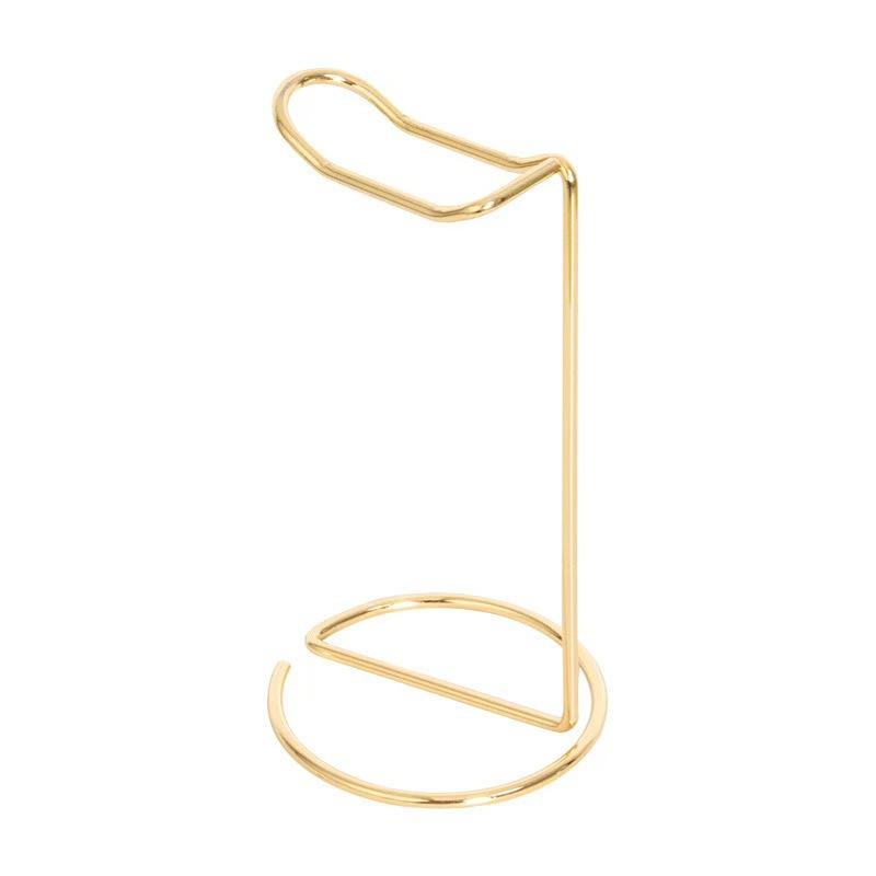 Metallic Iron Headphone Stand Polished Surface Stable Non-Slip Base Ideal for Audio Enthusiast Studio Office Use