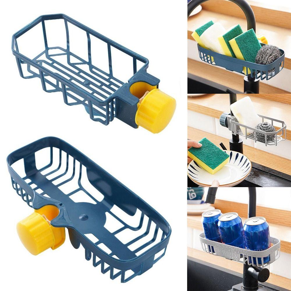 Регулируемый держатель для крана без сверления, хранение губок, прочная сушилка для раковины, ванная комната, кухня