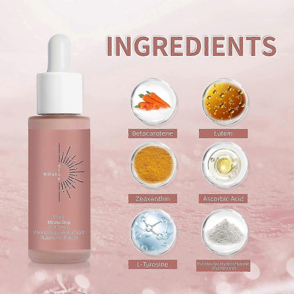 Milano Gentle Self-tanning Drops 50ml - Fragrance-free Alcohol-free, Suitable For Sensitive Skin WSLIHV