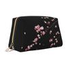 Japanese Sakura Cherry Blossom Leather Makeup Bag Women Foldable Waterproof Travel Storage Pouch Portable Toiletry Cosmetic Bag