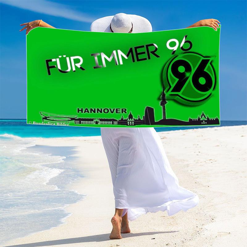 Hannover 96 Logo Print Beach Towel, Large Soft Quick Dry Towel for Beach Camping Swimming