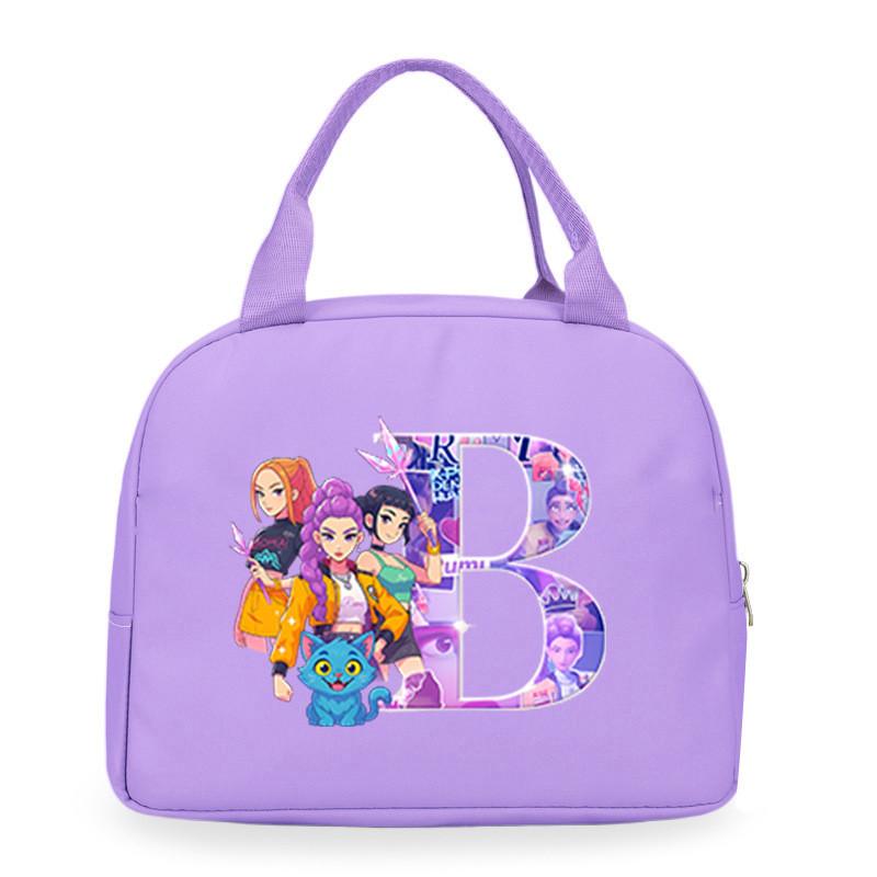 Детские Девочки Kpop Руми Зои Мира Дерпи Саджабойс С Принтом Студенческие Водонепроницаемые Сумки для Еды Ланч-бокса Повседневные Сумки