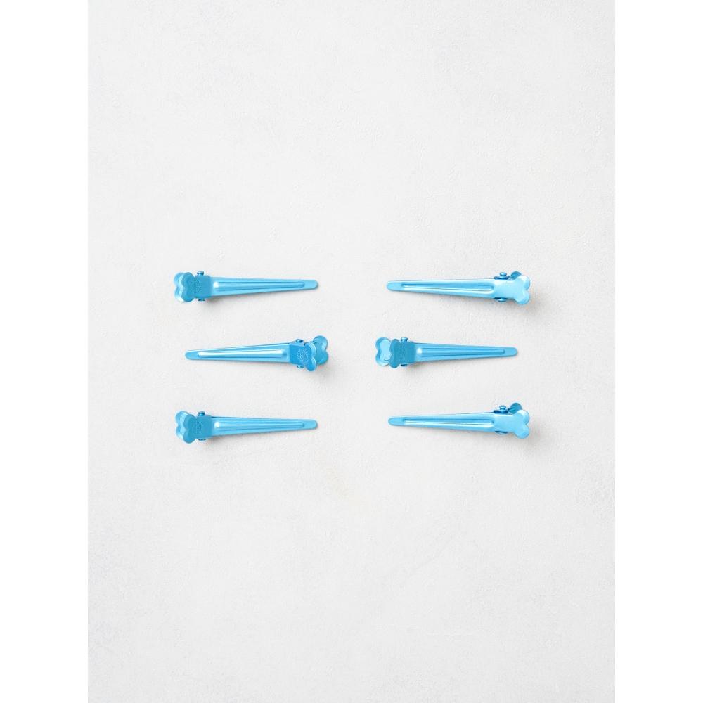 Daiso Алюминиевый зажим Маленький 6 штук Синий