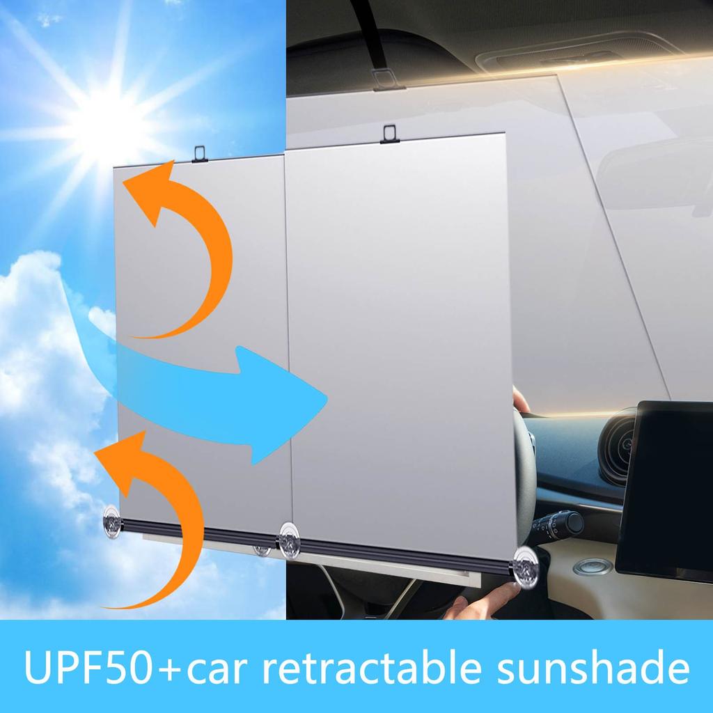 Car Sunshade Retractable Sunshade Front Windshield Summer Supplies Car Sunshade