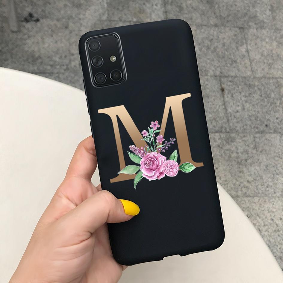 A51 Милый чехол с буквами для Samsung Galaxy A51 Чехол SM-A515F Тонкий Матовый Щит Матовый Fundas Для Samsung A51 A 51 5G Чехлы