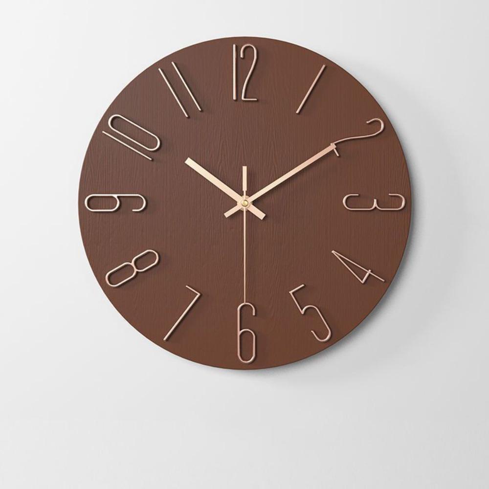 12inch Wall Hanging Clock Round Shape Decorative Wall Clock Nordic Fashion Scale Clock Living Room