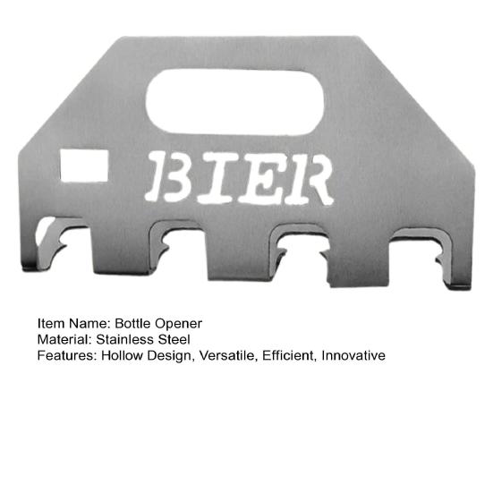 Beer Bottle Opener Carrier Stainless Steel Can Opener for 4 Bottles Heavy