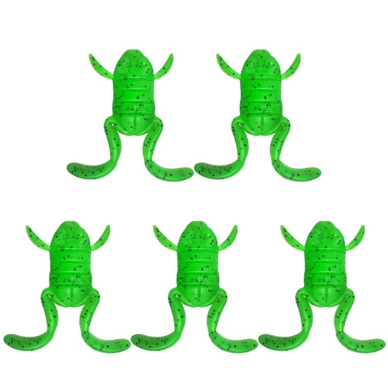 5 шт. Приманки-лягушки Мягкая искусственная плавающая приманка Имитация лягушек Приманки Поверхностные плавающие приманки Простые в использовании