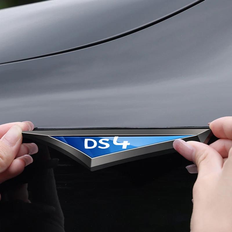 2 шт. Наклейки на крыло боковой двери с логотипом для Citroen DS4, Универсальный металлический значок на крыло, Аксессуары для декора автомобиля