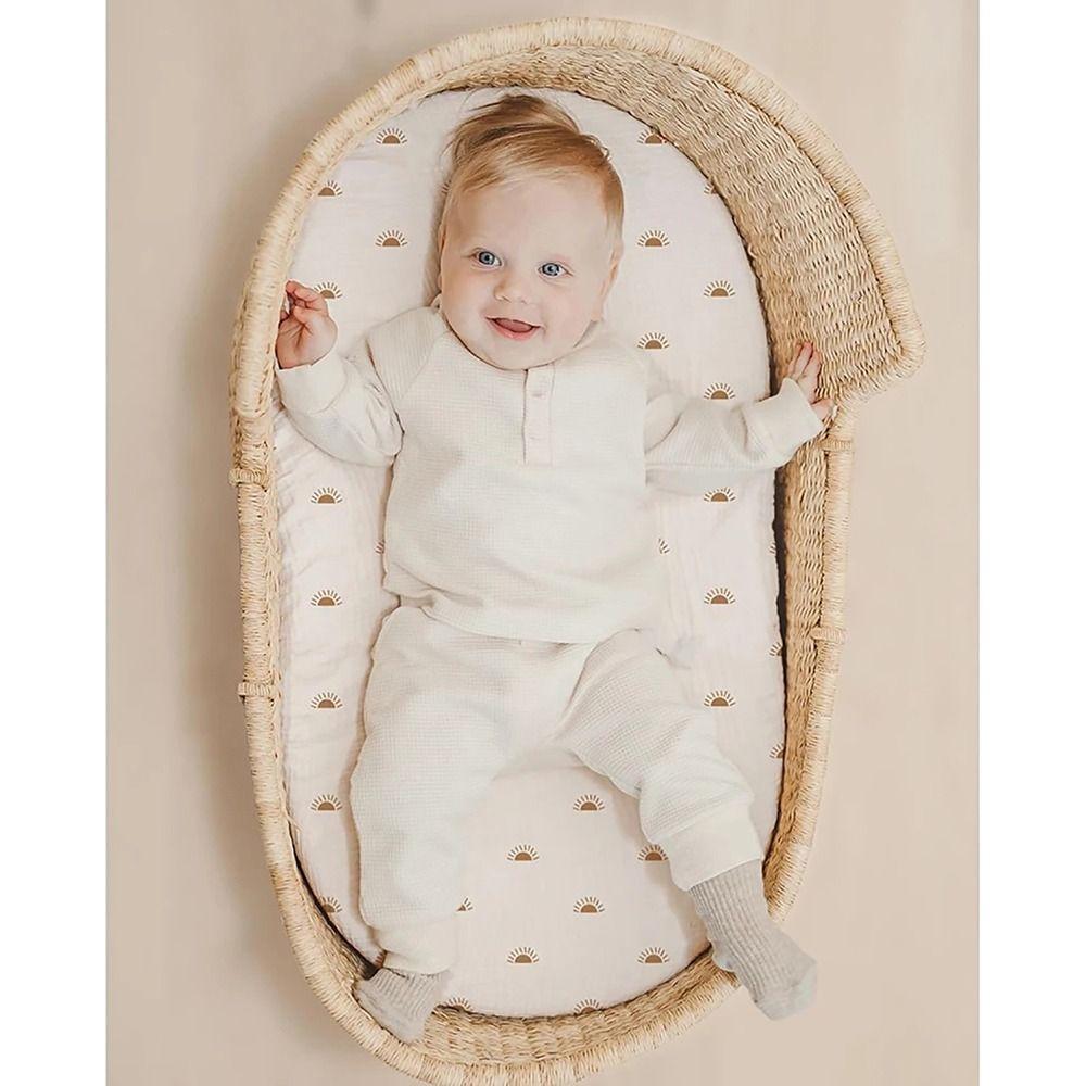 2Pcs/Set Breathable Newborn Changing Pad Cover Printed Crib Fitted Sheets Cradles Mattress Cover