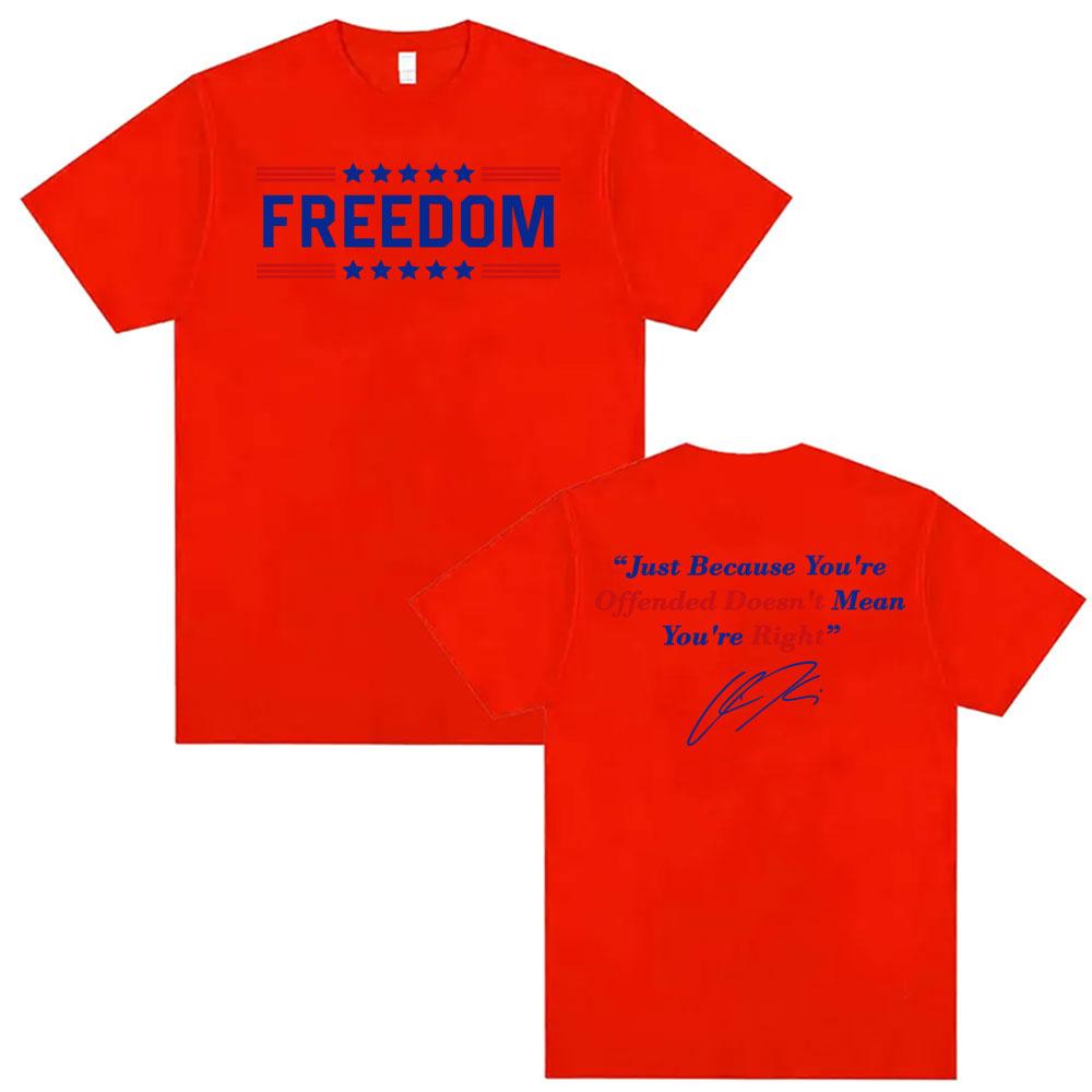 Justice for Charlie Kirk Freedom Tshirts for Unisex Women Harajuku Fashion Aesthetic Tshirt Summer High Quality Oversized T Shirt