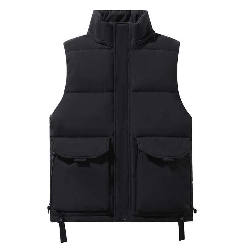 Плюс размер L-8XL осенний стеганый жилет для мужчин новые толстые теплые безрукавки с капюшоном черный жилет мужское холодное пальто для зимы