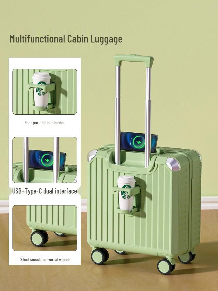 Многофункциональный 18-дюймовый чемодан для ручной клади для девочки с замком TSA и 20-дюймовым отделением для хранения