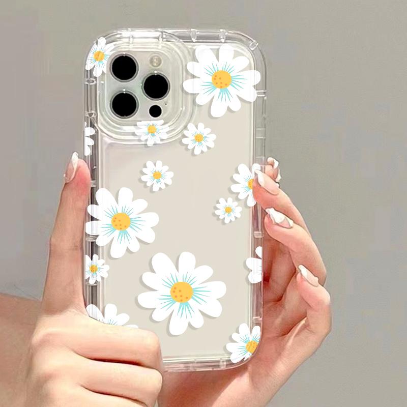 Oil Painting Flower Phone Case For iPhone 15 Pro Case iPhone 13 11 12 16 14 Pro Max X XR XS 7 8 16 Plus SE Shockproof Soft Cover