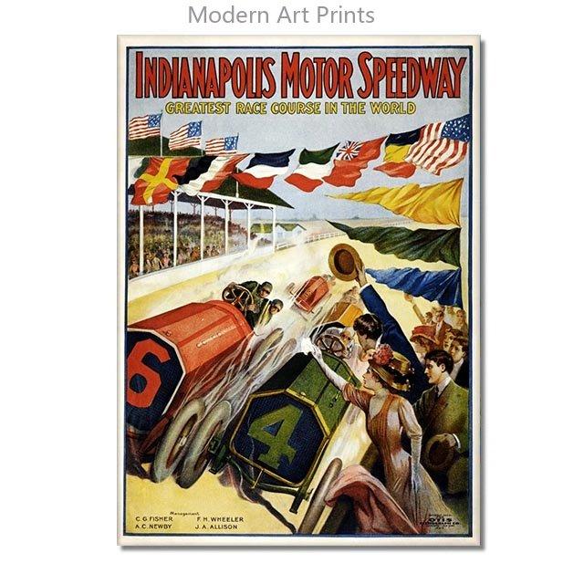 24 часа Ле-Мана Холст Постеры Принт Фотографии спортивных автомобилей Винтажные Картины для настенного искусства для декора дома, гостиной, бара Без рамы