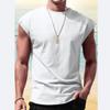 Мужская одежда Новая футболка без рукавов Мужская летняя повседневная спортивная Свободного кроя Мужской короткий жилет Сэр