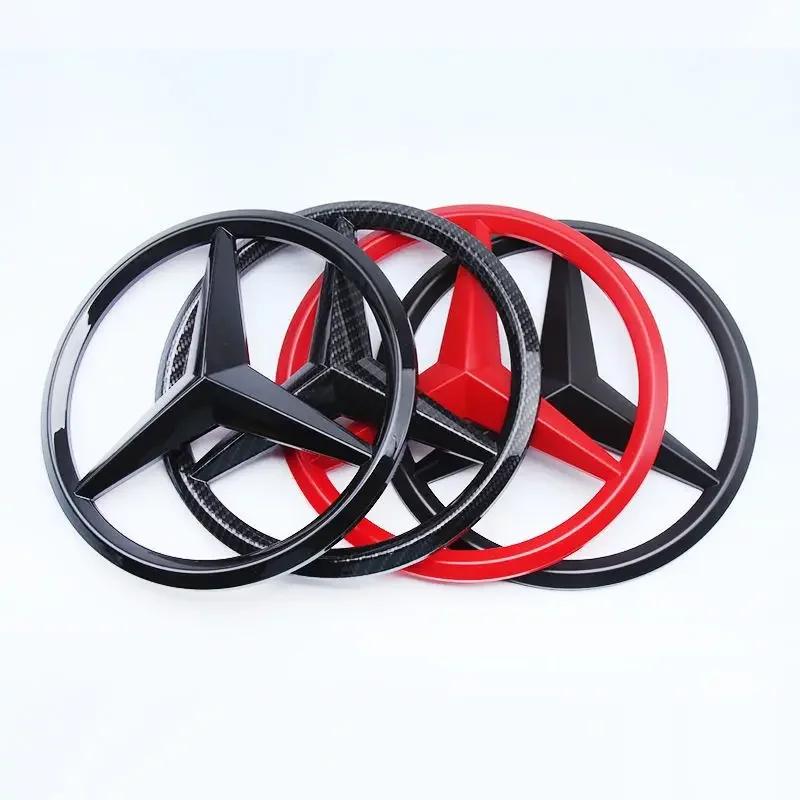 ASAO5 Auto Front Grille Emblem Badge Decoration ABS Star Style 18.8cm 21cm for Mercedes-Benz C200 E300L A B C E CLA GLA GLC GLE G