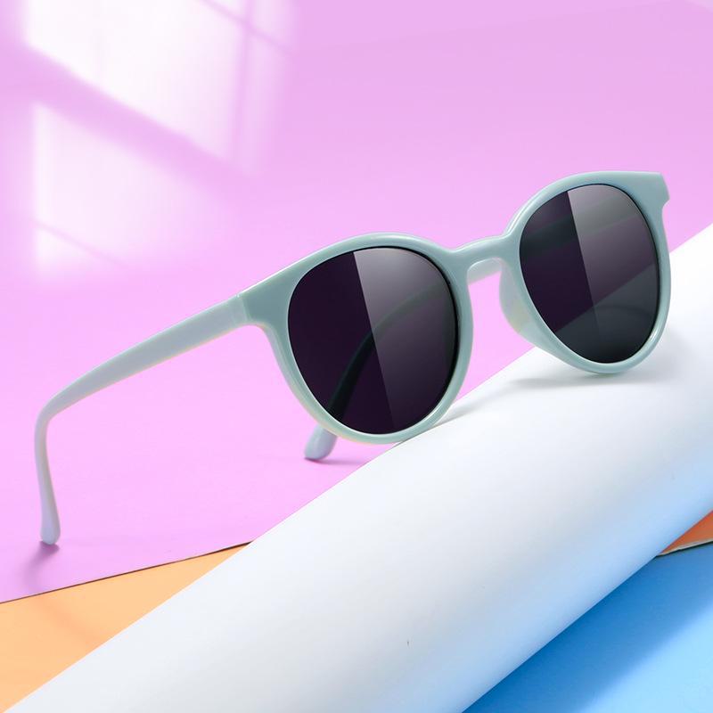 Детские солнцезащитные очки в корейском стиле для девочек Candy Color — модные, милые, круглые оправы