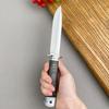 1 шт. Портативный кухонный нож с деревянной ручкой и ножнами для приготовления пищи на открытом воздухе и походов, многоцелевой нож для резки мяса и барбекю