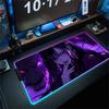 Игровой коврик для мыши с подсветкой RGB, коврик для клавиатуры и стола, фиолетовый коврик для мыши, светодиодный коврик для стола с подсветкой