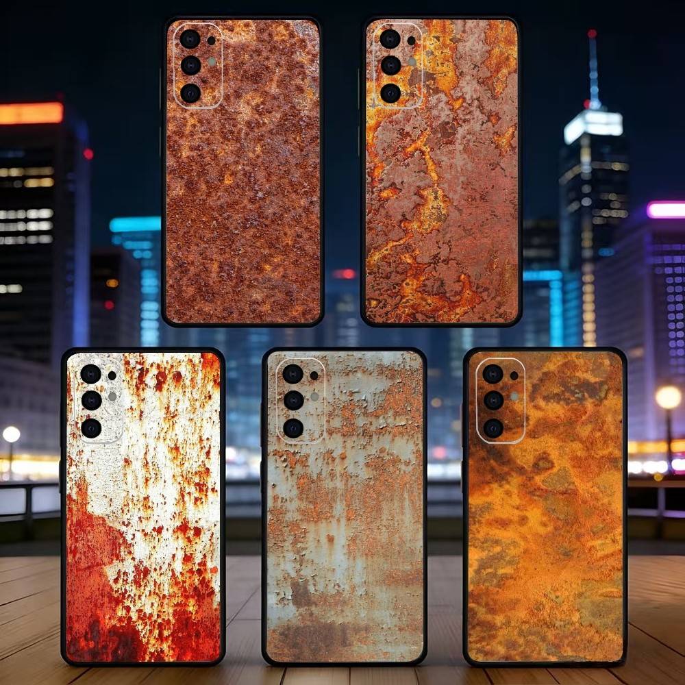 Ретро-индустриальный стиль Ржавый чехол для телефона Для Samsung S25, S24, S21, S22, S23, S30, Ultra, S20, Plus, Fe, Мягкий силиконовый черный чехол