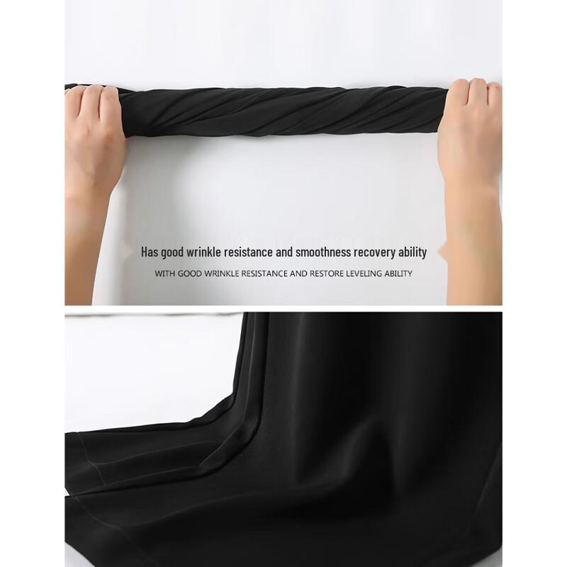 Женские черные брюки-костюм с высокой посадкой и широкими штанинами