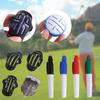 8Pcs/Set 4 Marking Stencils Golf Ball Line Marker Set Vibrant Colors Golf Ball Marker Pen Outdoor