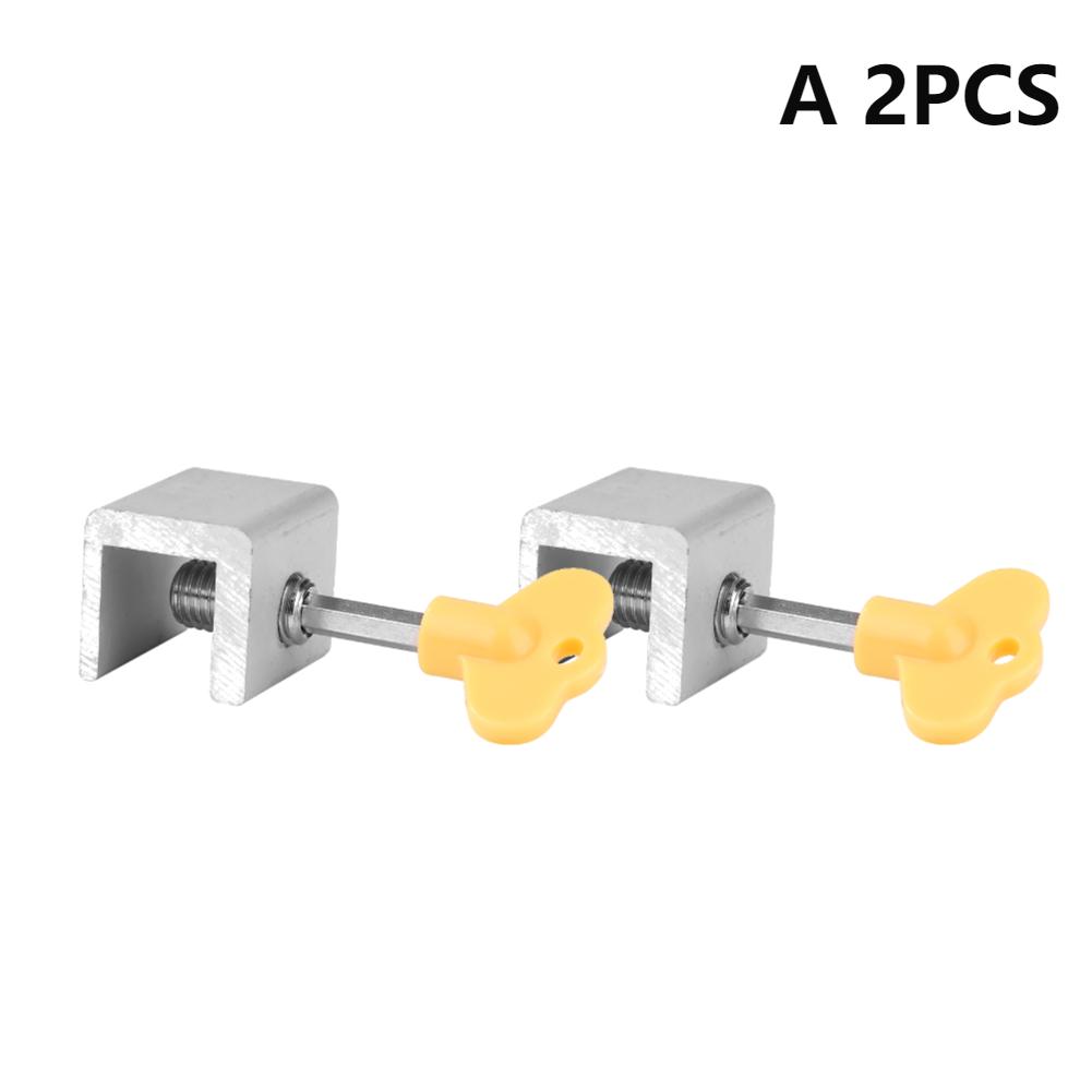 1-10PCS Aluminum Alloy Window Lock Stopper Sliding Sash Stopper Cabinet Locks Straps Anti-theft lock Window Sliding Door