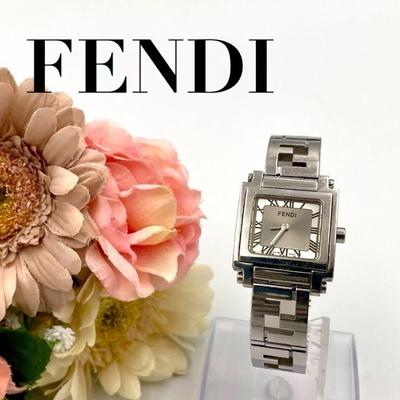 Б/У 923 Популярные Новые Батарейки FENDI 6000L Часы Кварцевые Квадратные Серебристый Циферблат Orology Нержавеющая Сталь
