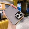 Applicable to iphone16ProMax crystal transparent metal lens ring mobile phone case Apple 17 large hole hard protective case