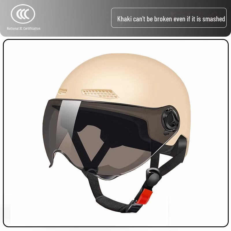 Легкий шлем для электровелосипеда, сертифицированный 3C, для мужчин и женщин — летняя защита от солнца, полушлем