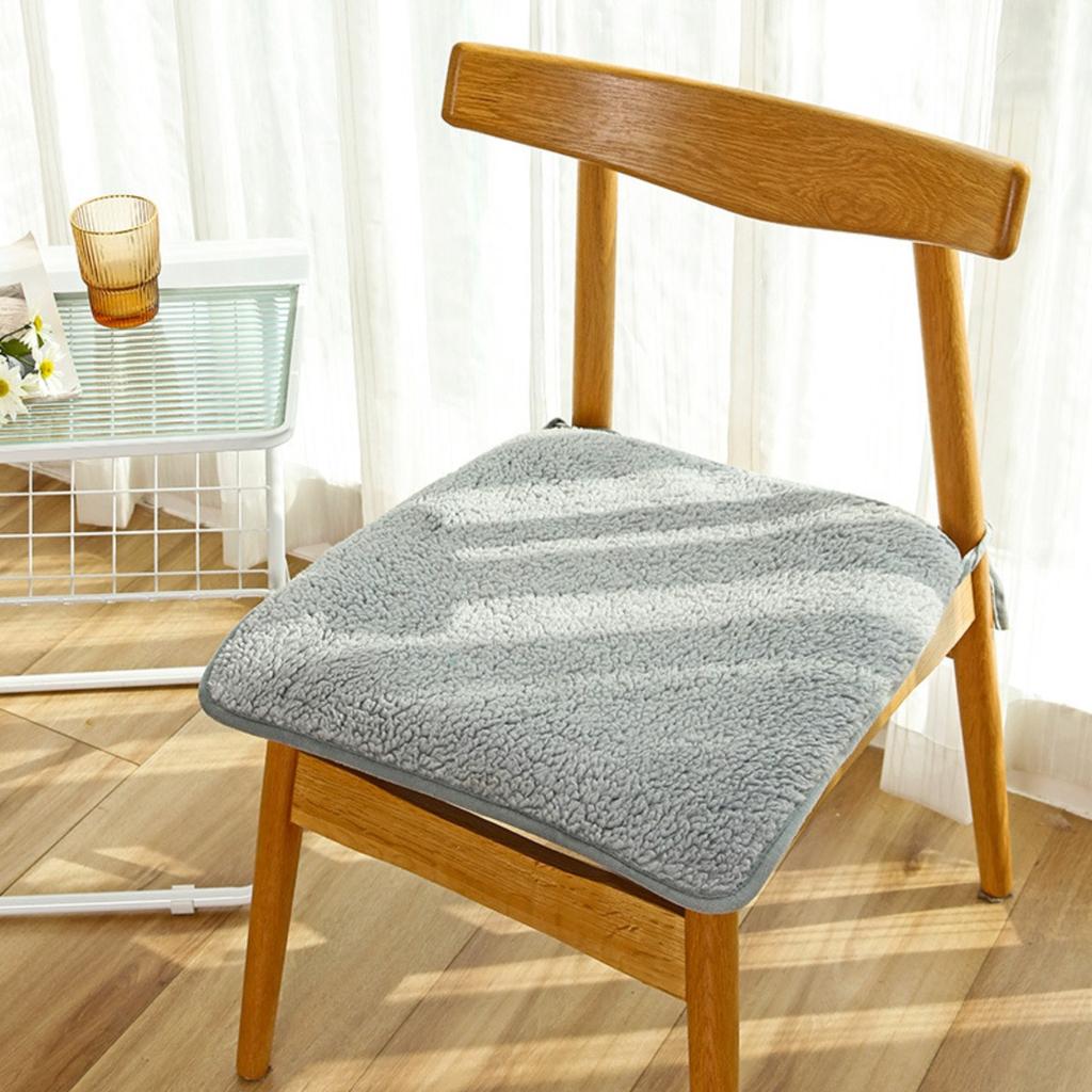 Solid color square plush seat cushion, office, restaurant seat cushion