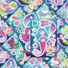 8PCS Creative Mermaid Cute Cartoon Stickers, Account Decoration, Notebook, Water Cup, Phone Case, Personalized Stickers