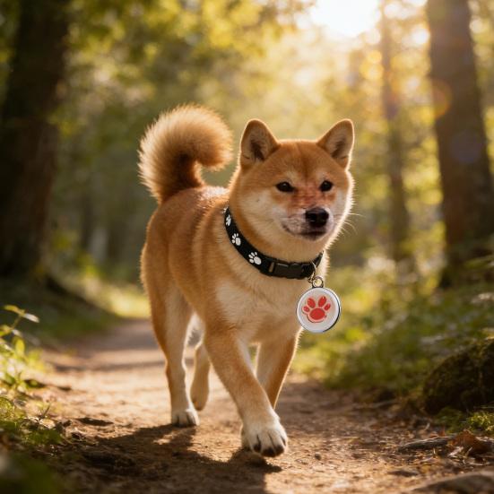 Smart GPS Tracker for Dogs Waterproof Lightweight Pet Tracker with Real-Time Positioning Smart Alarm Remote Bell No Subscription Free App Attachment