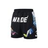 Wade Series Printed Letter Lace-Up Basketball Shorts Men Shorts Black AAPS361-1