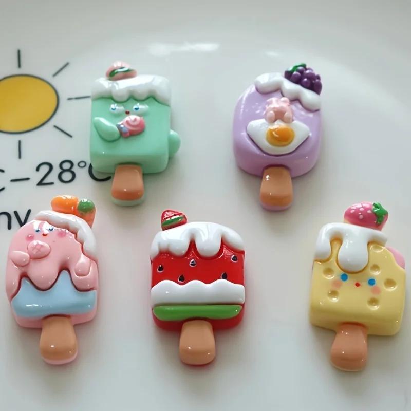 5 шт. милые фруктовые мороженое эскимо глянцевые магниты на холодильник магнитные наклейки для белой доски, украсьте холодильник, спальню