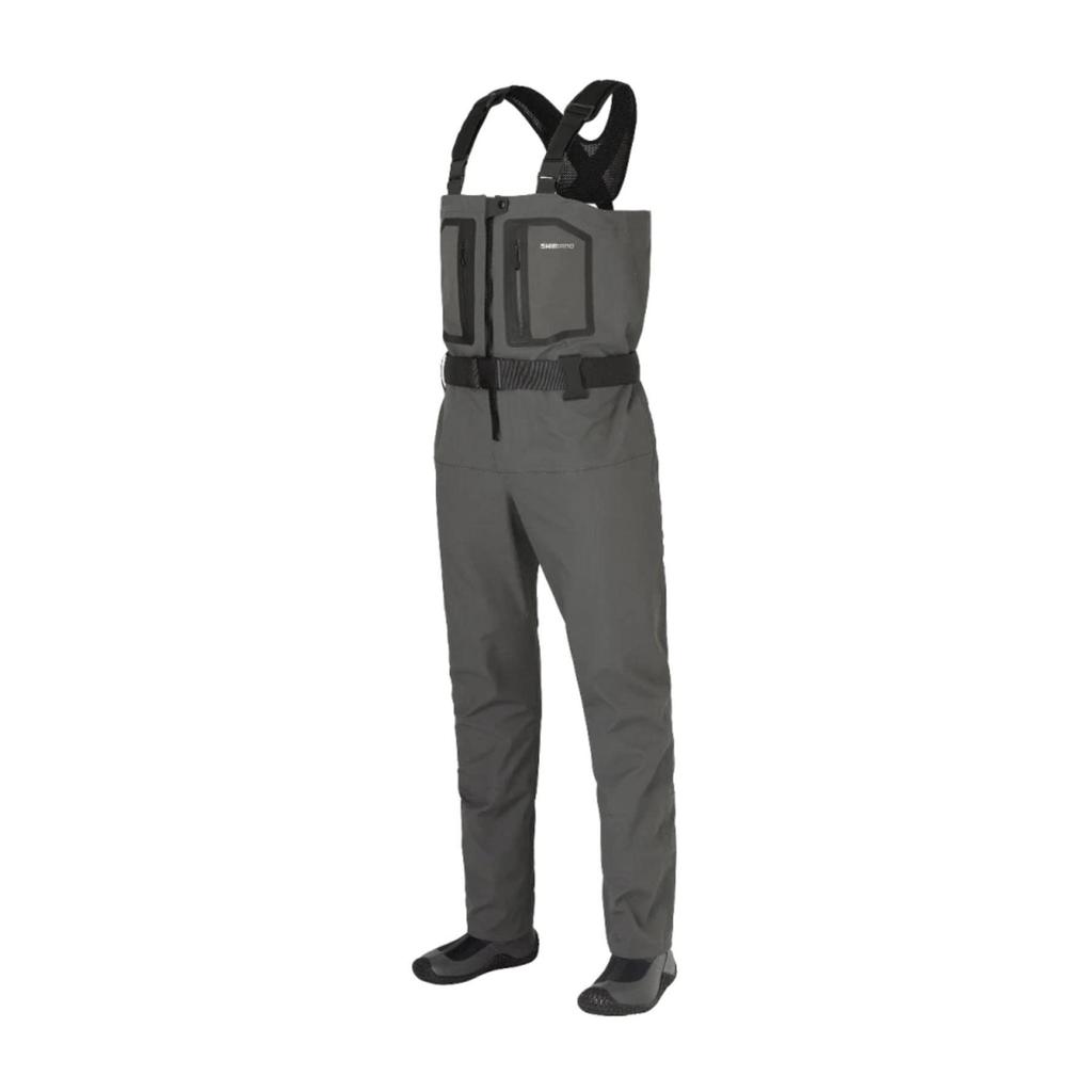 SHIMANO Dry Shield Stretch Waders Chest High Radial Sole 2XL Charcoal Gray +4 (Nakamaru) FF-000V