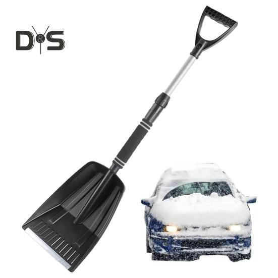 Автомобильная лопата для снега, регулируемая длина, складная аварийная лопата для снега в автомобиле, переносная лопата для снега для подъездной дороги, кемпинга, сада, грязи и снеговика