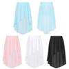 Kids Girls High-Low Chiffon Skirt Ballroom Latin Salsa Tango Dance Skirt Skate Wrap Scarf Dancewear