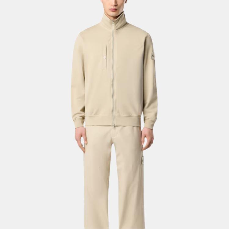 Stone Island Ghost Series Solid Color Stand Collar Zip Closure Long Sleeve Jacket Men jackets K1S156100012-V0090