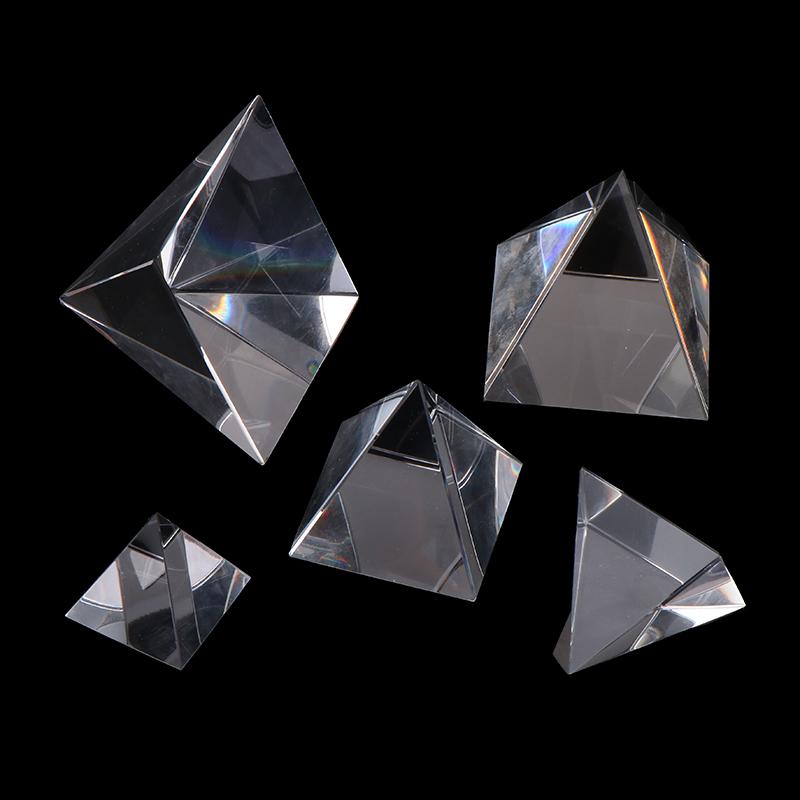 1 шт. прозрачная 4/5/6/7/8 см длина стороны прямоугольная пирамида многогранная призма оптическое стекло белая пирамида