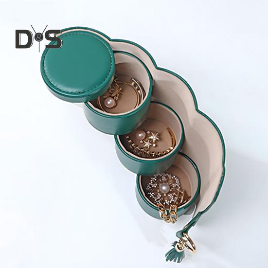 Портативная сумка для хранения ювелирных изделий, большая вместимость, многофункциональный многослойный органайзер для хранения ожерелий, колец, сережек, футляр для ювелирных изделий