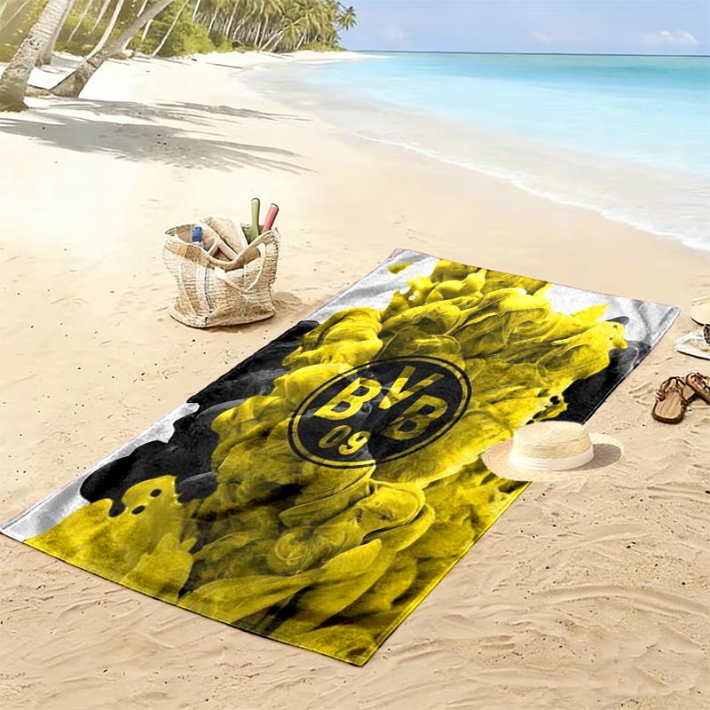 Dortmund Glory: Yellow Black Spirit beach towel Outdoor camping Portable for travel seaside swim Absorbent bath towel beach Outdoor picnic beach mat