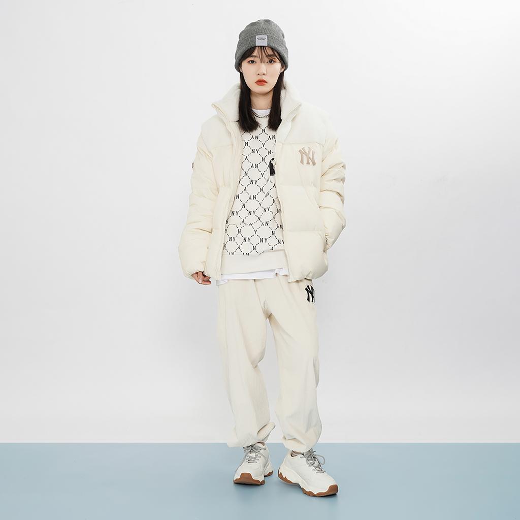 New MLB New York Yankees Down Jackets Unisex Cream 3ADJN0416-50CRS