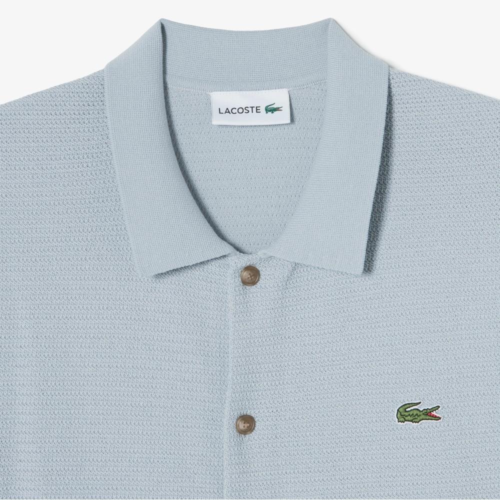 [lacoste] Men's Openwork Short-Sleeve Cardigan AH457E-56GHBA