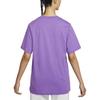 Nike T Shirts Women's Purple Crew Neck Moderate Straight Fit FD4150-521