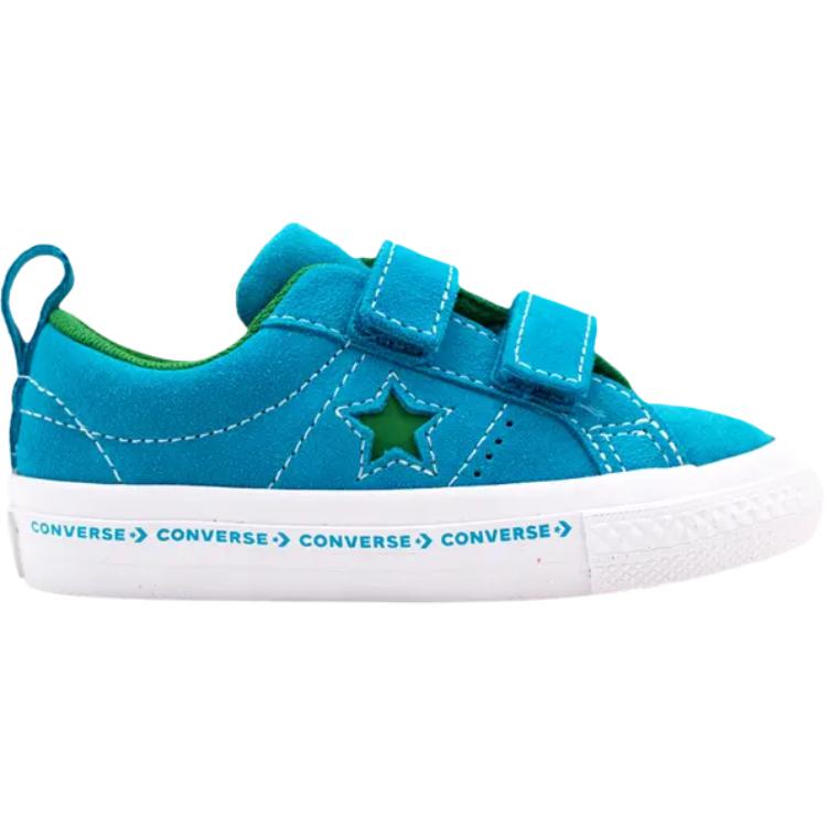 Converse One Star 2V Низкие TD Гавайский Океан Веселый Зеленый Детские Кроссовки Синие 760037C
