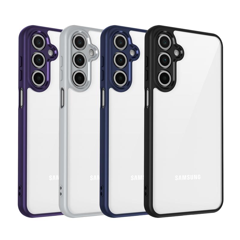 Роскошный прозрачный чехол для Samsung Galaxy A16 A26 A36 A56 5G M16 M56 F16 A06 Мягкий бампер Защита объектива Прозрачная жесткая задняя крышка из ПК